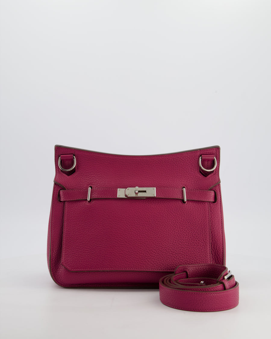 Hermès Jypsiere 28 Bag in Tosca Clemence Leather with Palladium Hardware