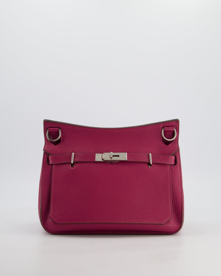 Hermès Jypsiere 28 Bag in Tosca Clemence Leather with Palladium Hardware