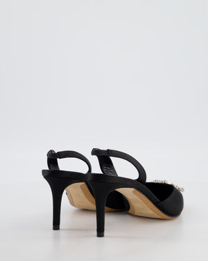 Louis Vuitton MET Satin Black Heeled Slingbacks Size EU 37 RRP £1,080