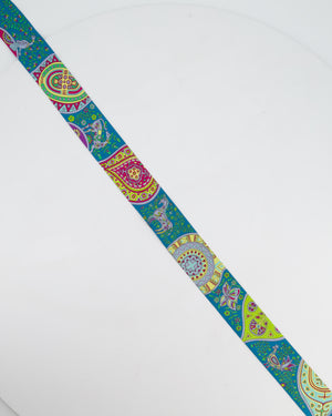 Hermès 'L'Arbre De Vie' Silk Twilly in Jaune, Bleu & Vert