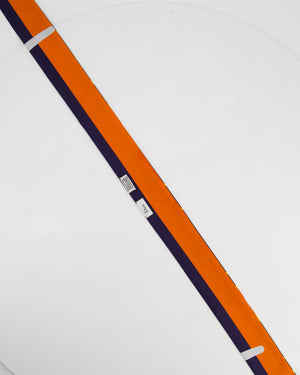 Christian Dior Silk Astrology Navy and Orange Twilly