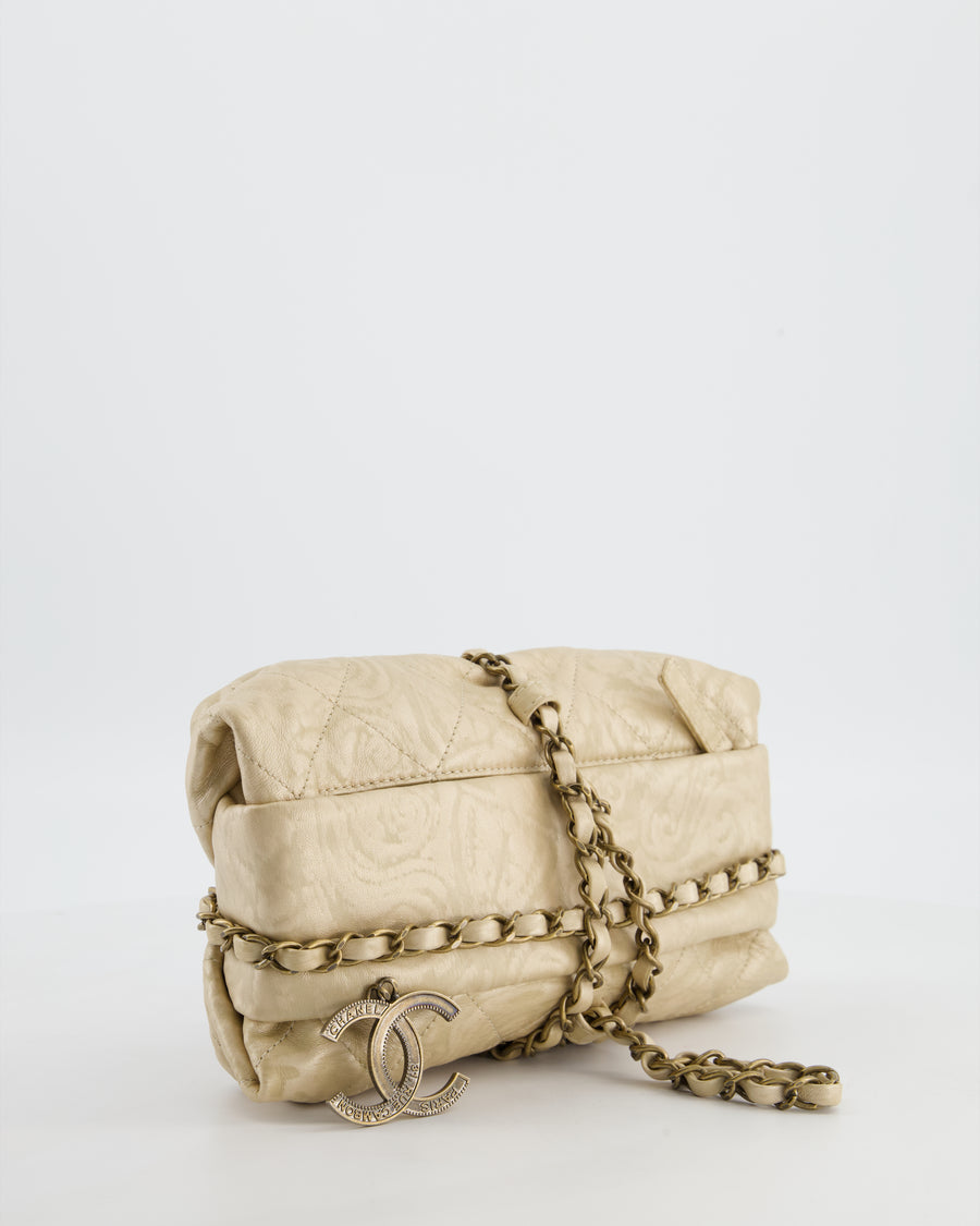 Chanel 12/A Paris-Bombay Gold Baluchon Clutch Bag with Aged Gold Hardware