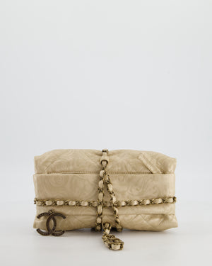 Chanel 12/A Paris-Bombay Gold Baluchon Clutch Bag with Aged Gold Hardware
