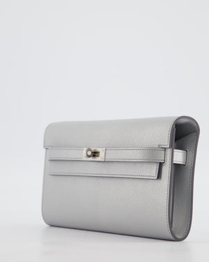 *SUPER RARE* Hermès Kelly To Go Bag in Argent Chevre Chamkila Leather with Palladium Hardware