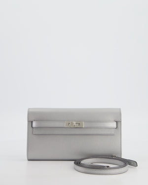 *SUPER RARE* Hermès Kelly To Go Bag in Argent Chevre Chamkila Leather with Palladium Hardware