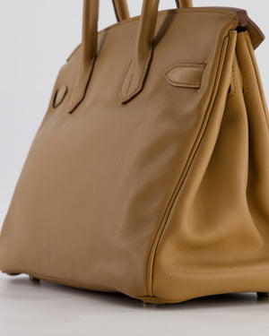 Hermès Birkin 30 Retourne Bag in Naturel Swift Leather with Gold Hardware