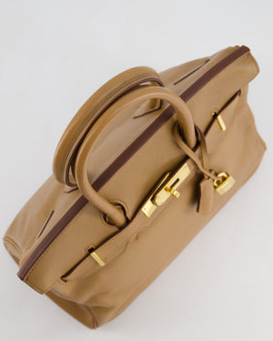 Hermès Birkin 30 Retourne Bag in Naturel Swift Leather with Gold Hardware