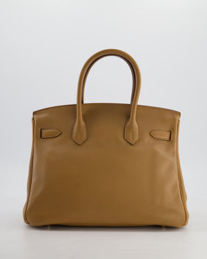 Hermès Birkin 30 Retourne Bag in Naturel Swift Leather with Gold Hardware