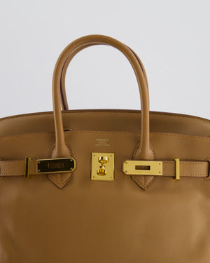 Hermès Birkin 30 Retourne Bag in Naturel Swift Leather with Gold Hardware