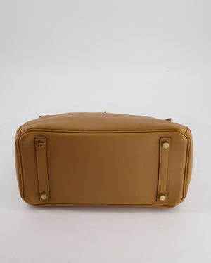 Hermès Birkin 30 Retourne Bag in Naturel Swift Leather with Gold Hardware