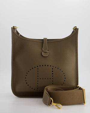 Hermès Evelyne III 29 Bag in Etoupe Taurillon Clemence Leather with Gold Hardware