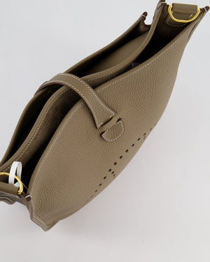 Hermès Evelyne III 29 Bag in Etoupe Taurillon Clemence Leather with Gold Hardware