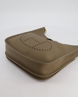 Hermès Evelyne III 29 Bag in Etoupe Taurillon Clemence Leather with Gold Hardware