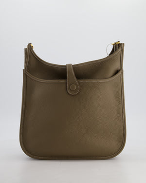 Hermès Evelyne III 29 Bag in Etoupe Taurillon Clemence Leather with Gold Hardware