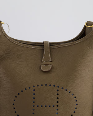Hermès Evelyne III 29 Bag in Etoupe Taurillon Clemence Leather with Gold Hardware
