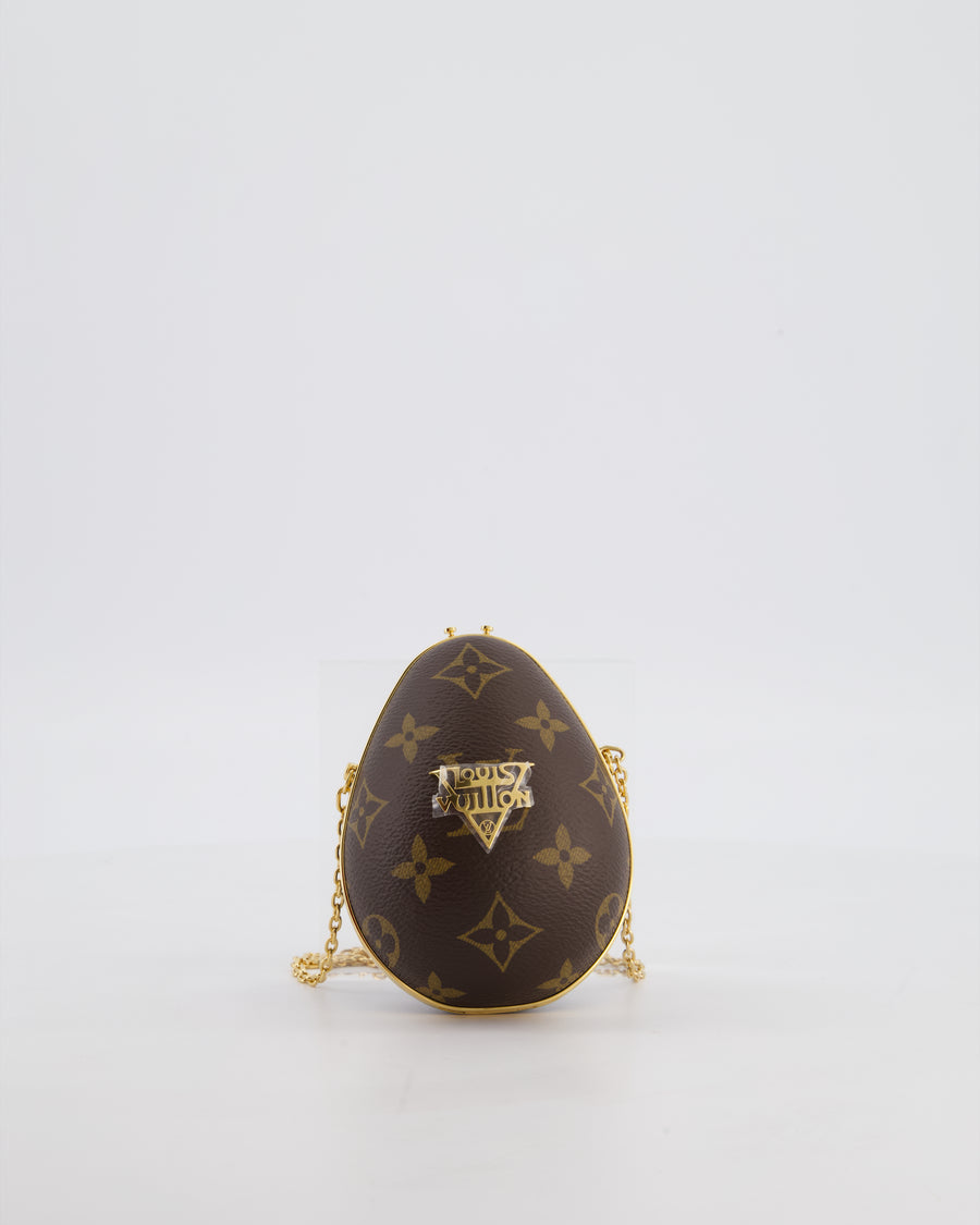 Louis Vuitton Brown Egg Bag in Monogram Canvas and Calfskin Leather