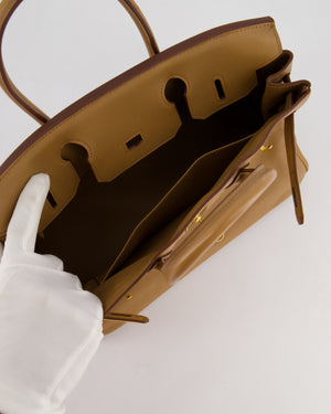 Hermès Birkin 30 Retourne Bag in Naturel Swift Leather with Gold Hardware