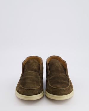 Loro Piana Brown Suede Open Walk Ankle Boots Size EU 36
