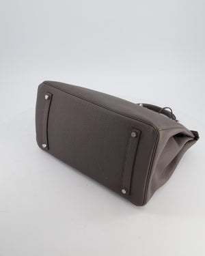 Hermès Birkin 35 Retourne Bag in Gris Etain Togo Leather with Palladium Hardware