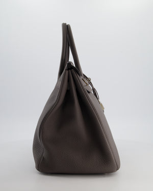 Hermès Birkin 35 Retourne Bag in Gris Etain Togo Leather with Palladium Hardware
