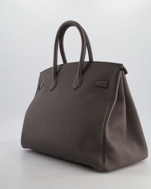 Hermès Birkin 35 Retourne Bag in Gris Etain Togo Leather with Palladium Hardware