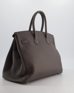 Hermès Birkin 35 Retourne Bag in Gris Etain Togo Leather with Palladium Hardware