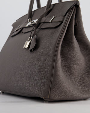 Hermès Birkin 35 Retourne Bag in Gris Etain Togo Leather with Palladium Hardware