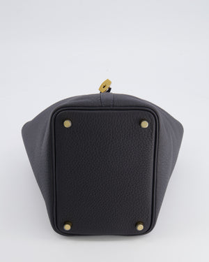 Hermès Picotin Lock 18 Bag in Caban Clemence Leather with Gold Hardware