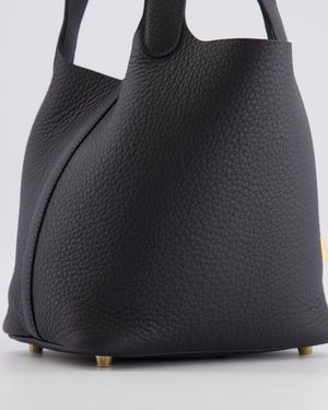 Hermès Picotin Lock 18 Bag in Caban Clemence Leather with Gold Hardware