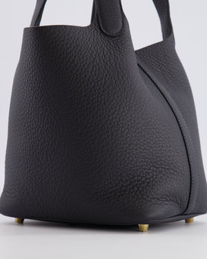 Hermès Picotin Lock 18 Bag in Caban Clemence Leather with Gold Hardware