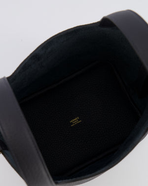 Hermès Picotin Lock 18 Bag in Caban Clemence Leather with Gold Hardware