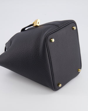 Hermès Picotin Lock 18 Bag in Caban Clemence Leather with Gold Hardware