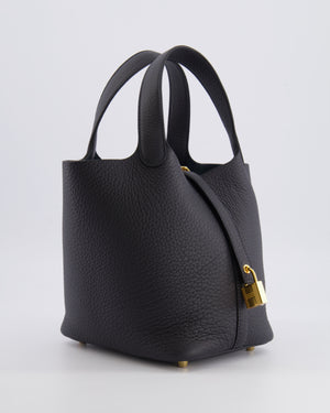 Hermès Picotin Lock 18 Bag in Caban Clemence Leather with Gold Hardware