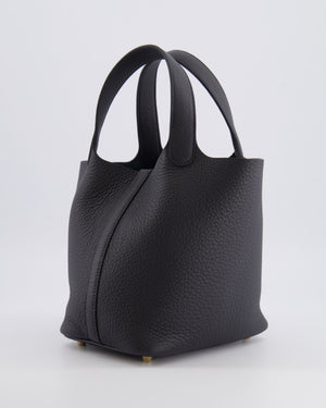 Hermès Picotin Lock 18 Bag in Caban Clemence Leather with Gold Hardware