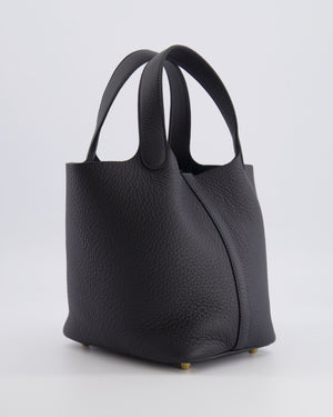 Hermès Picotin Lock 18 Bag in Caban Clemence Leather with Gold Hardware