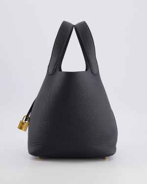 Hermès Picotin Lock 18 Bag in Caban Clemence Leather with Gold Hardware