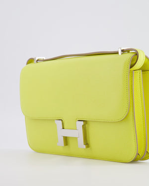 Hermès Constance Elan Bag in Jaune Soufre Epsom Leather with Palladium Hardware