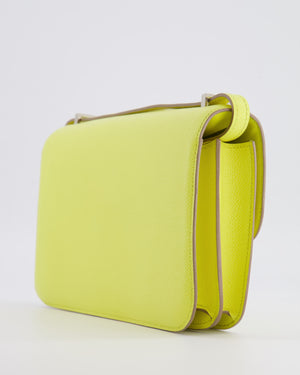 Hermès Constance Elan Bag in Jaune Soufre Epsom Leather with Palladium Hardware