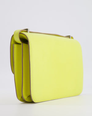 Hermès Constance Elan Bag in Jaune Soufre Epsom Leather with Palladium Hardware