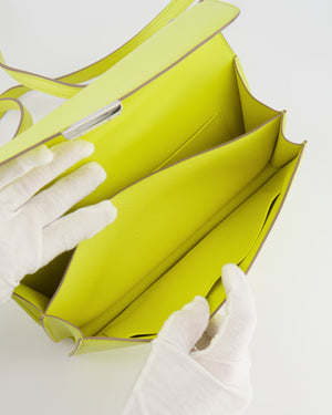 Hermès Constance Elan Bag in Jaune Soufre Epsom Leather with Palladium Hardware