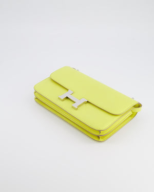 Hermès Constance Elan Bag in Jaune Soufre Epsom Leather with Palladium Hardware