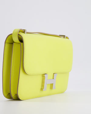 Hermès Constance Elan Bag in Jaune Soufre Epsom Leather with Palladium Hardware