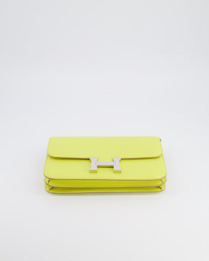 Hermès Constance Elan Bag in Jaune Soufre Epsom Leather with Palladium Hardware
