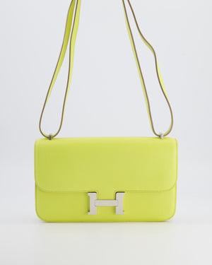 Hermès Constance Elan Bag in Jaune Soufre Epsom Leather with Palladium Hardware