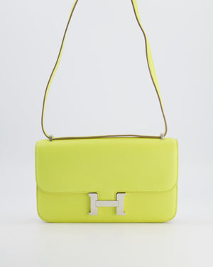 Hermès Constance Elan Bag in Jaune Soufre Epsom Leather with Palladium Hardware