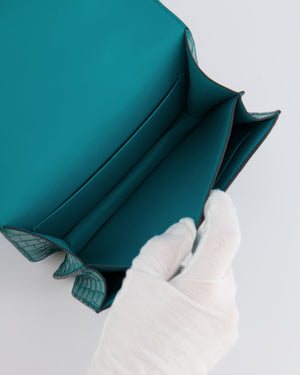 Hermès Constance III 18 Bag in Matte Alligator Mississippiensis Bleu Paon with Palladium Hardware