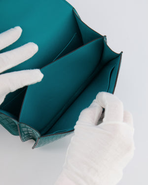 Hermès Constance III 18 Bag in Matte Alligator Mississippiensis Bleu Paon with Palladium Hardware