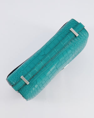 Hermès Constance III 18 Bag in Matte Alligator Mississippiensis Bleu Paon with Palladium Hardware