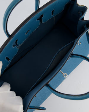 Hermès Birkin 35 Bag in Blue Jean Togo Leather with Palladium Hardware