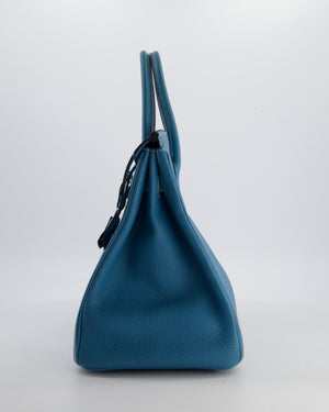 Hermès Birkin 35 Bag in Blue Jean Togo Leather with Palladium Hardware